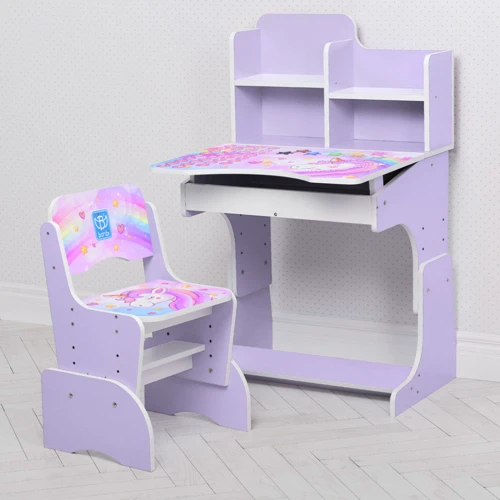 Детская парта со стульчиком B2071-42-3 (RU) Bambi. Единорог