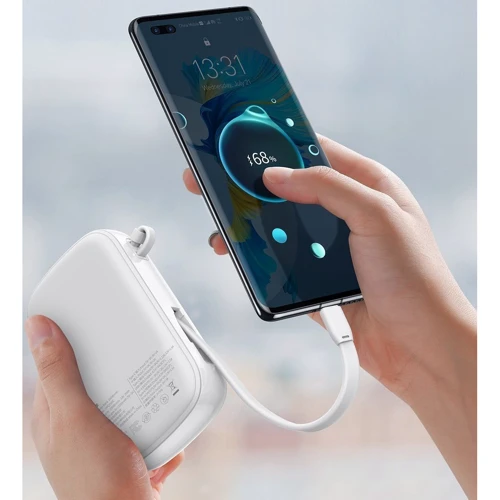 Зовнішній акумулятор Baseus Power Bank 20000mAh з USB-C Cable Q Pow Display 22.5W White (PPQD-I02): Вихідна напруга, В 12