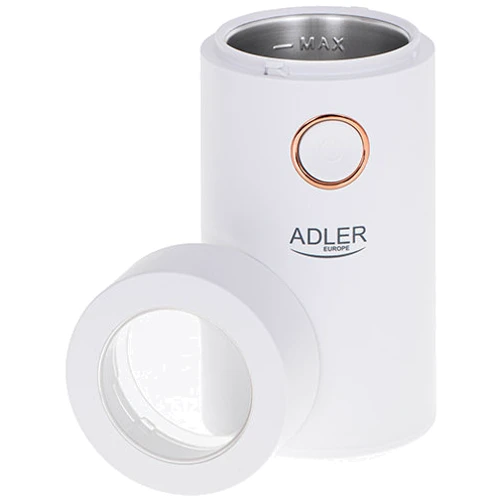 Кофемолка Adler AD 4446wg: Блокировка включения при снятой крышке Есть