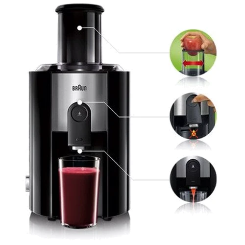 Соковичавниця Braun J 500 Black: Потужність, Вт 900 мл