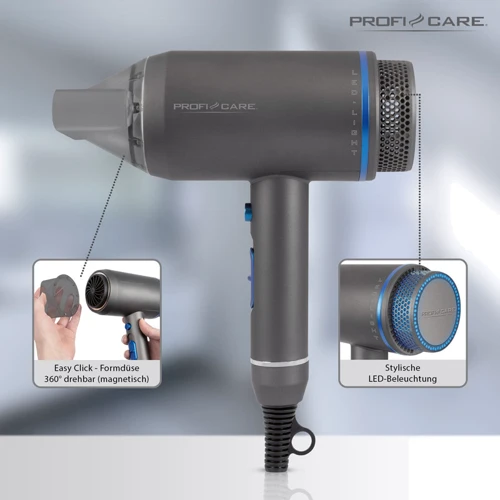 Фен ProfiCare PC-HTD 3082 Anthracite: Количество скоростей 3