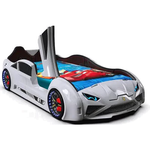 Дитяче ліжко машина Lamborghini біле: Колеса Нет