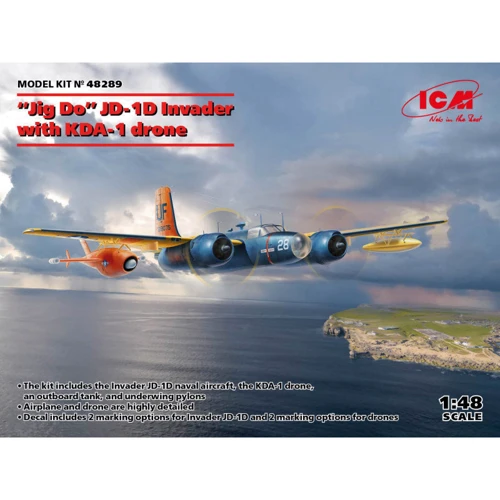 Морской вариант самолета ICM Invader JD-1D Jig Dog с беспилотником KDA-1