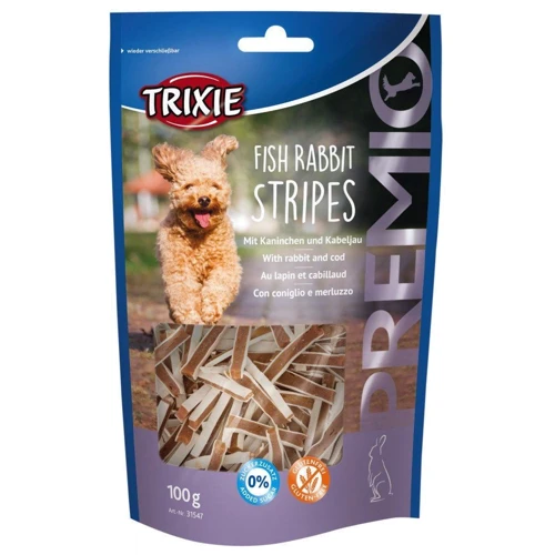 Ласощі Trixie Premio Fish Rabbit Stripes з кроликом і рибою 100 г (4011905315478)