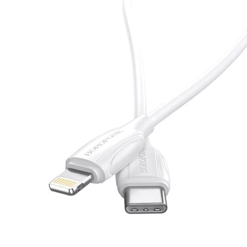 Кабель Borofone Cable USB-C to Lightning 1m White (BX19): Тип USB-C - Lightning