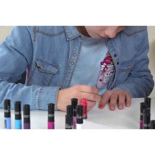Детский лак-карандаш для ногтей Malinos Creative Nails на водной основе (2 цвета Черный + Белый) фото 4