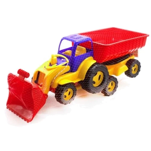 Трактор Максимус с ковшом и прицепом сине-красный (5079): Производитель Максимус