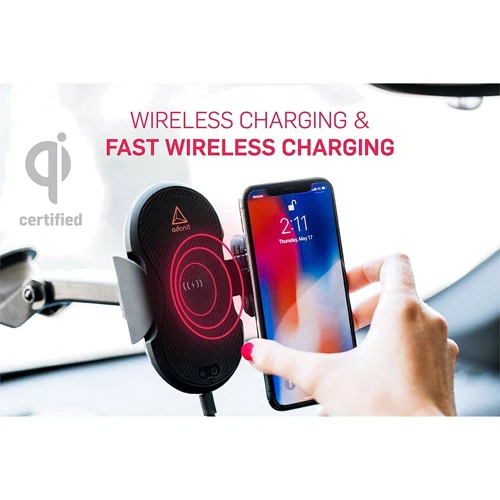 Держатель Adonit Car and Desk Holder Wireless Charging Bracket Black with Car Charger (3121-17-07-B) фото 5