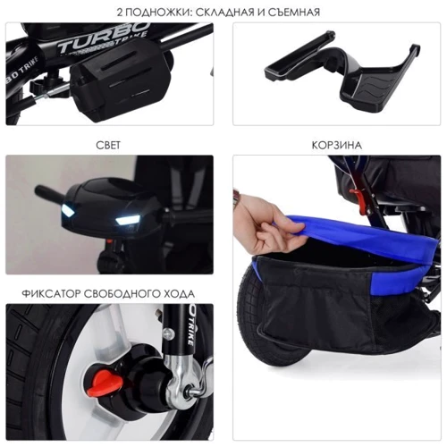 Велосипед Turbo Trike M 4060-10 Blue Indigo (M 4060): Тип Велосипед-коляска