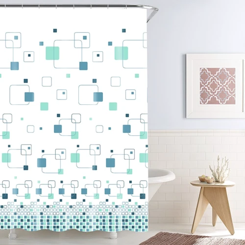 Шторка для ванной без колец Werk Интересная арифметика 180х180 см (WK-10009): Тип Шторка для ванной