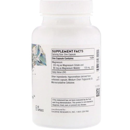 Thorne Research Magnesium Citramate 90 Caps Цитрамат магния