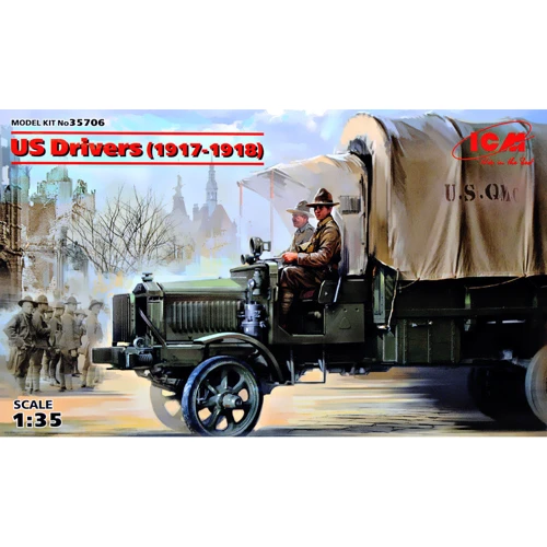 Набор фигурок ICM Американские водители 1917-1918 годов, 2 фигуры (100% новые формы) (ICM35706)