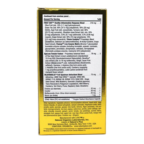 Natures Plus AgeLoss Womens Multi 90 tabs Мультивитамины для женщин: Тип Мультивитамины