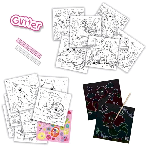 Книжка-розмальовка 3-в-1 SES Creative Чарівний світ (00117S): Виробник Ses Creative