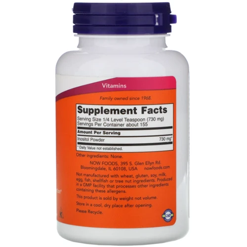 Now Foods Inositol Powder Инозитол 113 г: Тип Витамин B