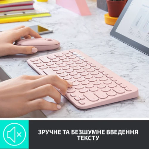 Клавиатура Logitech K380 Multi-Device Bluetooth US Rose (920-009867): Интерфейс подключения Bluetooth