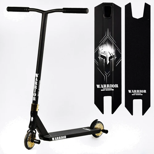 Самокат трюковий Best Scooter Warrior Black and Gold (112766) фото 12