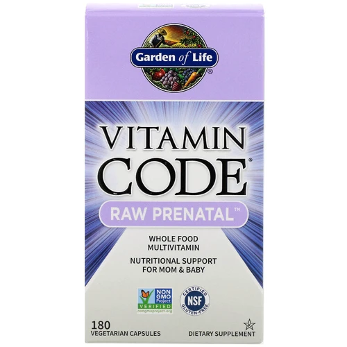 Garden of Life Vitamin Code, RAW prenatal, 180 Vegetarian Capsules (GOL-11590)