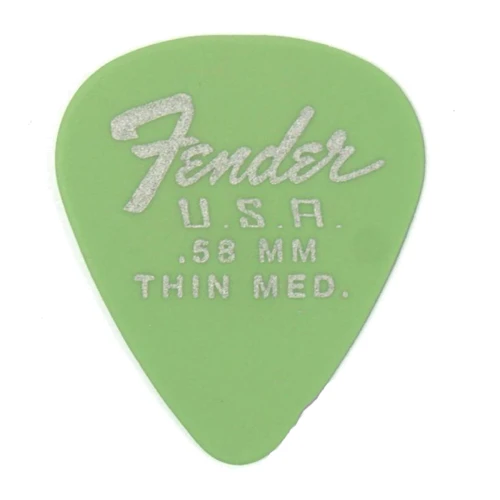 Медиатор Набор медиаторов Fender 351 Dura-Tone .58 12-Pack Surf Green (229378): Тип Медиатор