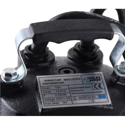 Насос фекальный VOLKS pumpe WQD 0.55 ECO 0.55 кВт (000025917): Мощность, кВт 0.55