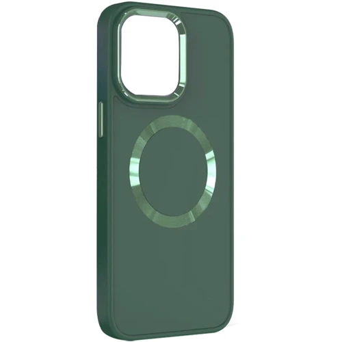 Чехол для iPhone TPU Case Bonbon Metal Style with MagSafe Pine Green for iPhone 11