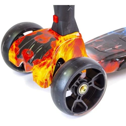 Дитячий самокат Smart. Fire and Ice (складна ручка): Тип гальма ножний