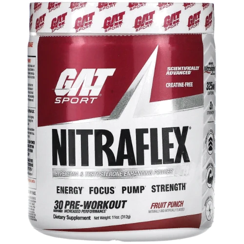 Предтренировочный комплекс GAT Nitraflex 312 g /30 servings/ Fruit Punch