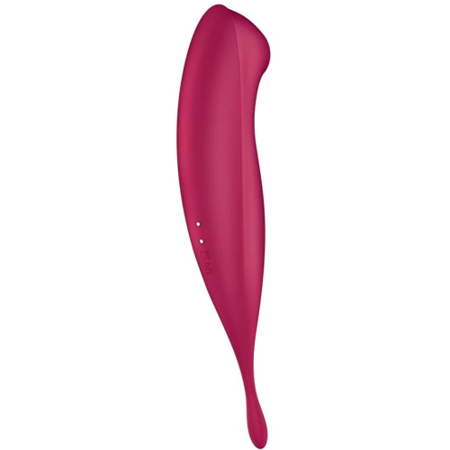 Смарт-вибратор для клитора с вакуумной стимуляцией Satisfyer Twirling Pro+ dark red