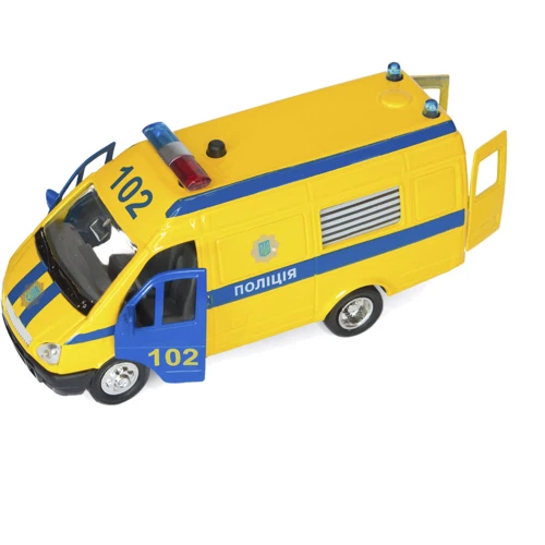 Автомодель - Газель Поліція (жовта, світло, озвуч. укр.яз.)