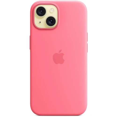 Чехол для iPhone Apple for iPhone 15 Silicone Case with MagSafe Pink (MWN93): Материалы Силикон