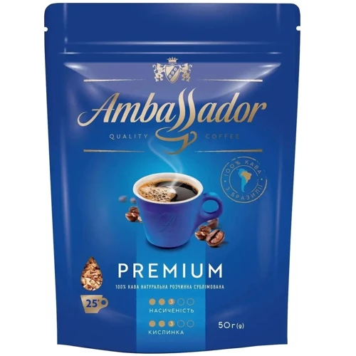 Кофе растворимый Ambassador Premium 50 г (8720254065649)