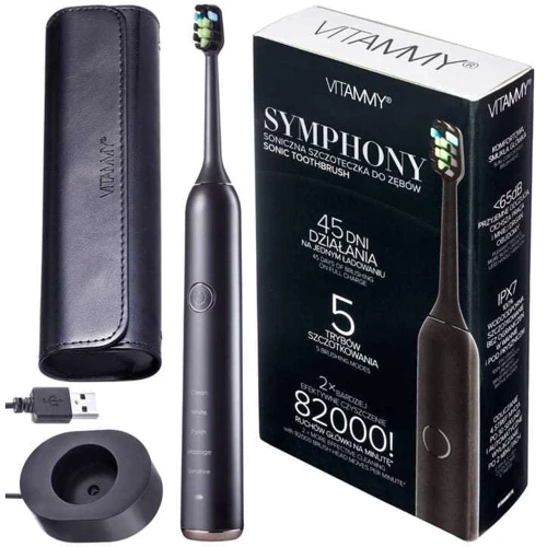 Зубная щетка Vitammy Symphony Black: Назначение взрослая