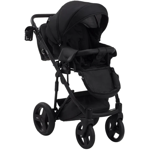 Коляска 2 в 1 Bair Play Plus Soft BPS-455 черный - черный (кожа): Ширина шасси 58