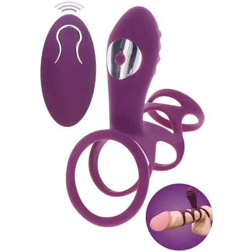 Вибронасадка с пультом ДУ Toy Joy Halo Halo C-Ring Sleeve (фиолетовый)