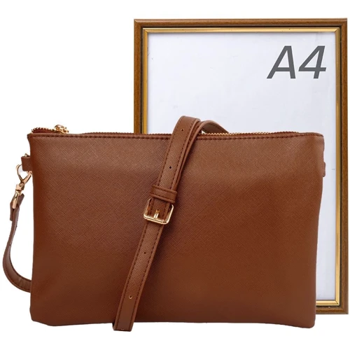 Женская сумка-пошет Amelie Galanti коричневая (A991705-brown): Стиль Повседневный (Casual)