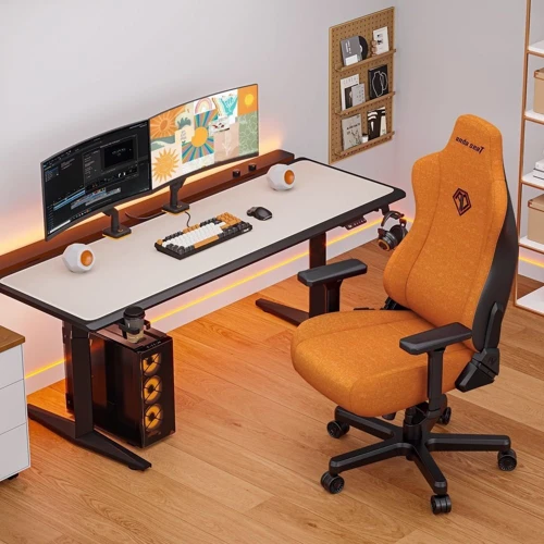 Кресло игровое Anda Seat Kaiser 3E XL Orange Fabric (AD23YC-XL-09-O-CF-O01)