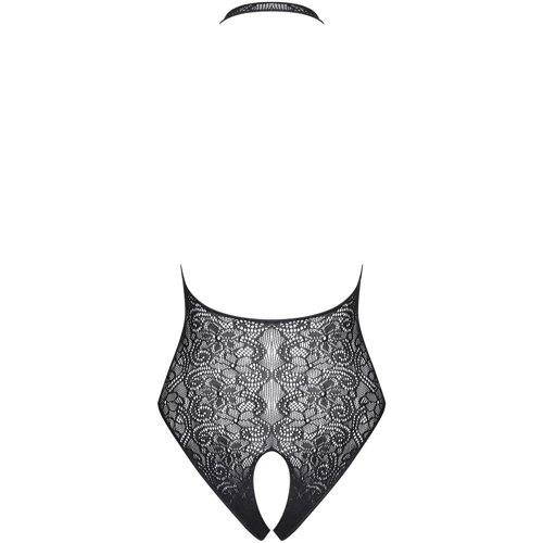 Ажурное боди с разрезом Obsessive B113 black S/M/L