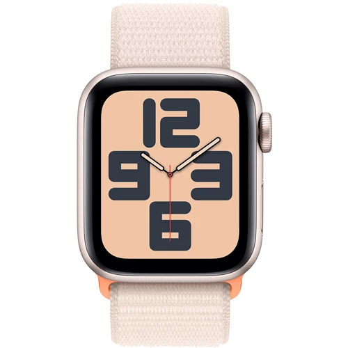 Apple Watch SE 2 2023 40mm GPS Starlight Aluminum Case with Starlight Sport Loop (MR9W3) UA: Материал плетеный нейлон бежевого цвета