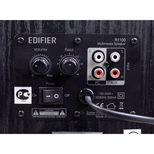 Акустична система Edifier R1100 Black 2.0 42W: Матеріал корпусу МДФ