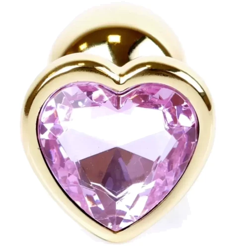 Анальная пробка Boss Series - Jewellery Gold Heart PLUG Rose S (BS6400036)
