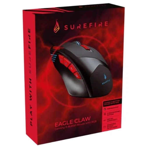 Мишка SureFire Eagle Claw Black USB (48817): Максимальна роздільна здатність сенсора, dpi 3200