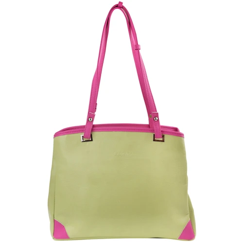 Женская сумка тоут Laskara салатовая (LK-10242-green): Тип ручки Длинная ручка, С двумя ручками