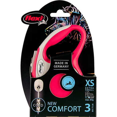 Поводок-рулетка Flexi New Comfort XS до 8 кг 3 м червоний (4000498042724): Тип шнура трос