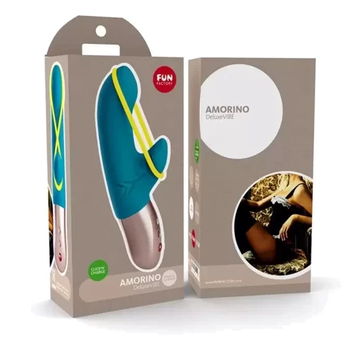 Вибратор Fun Factory AMORINO petrol - neon yellow