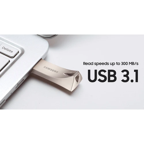 USB-флешка Samsung 256GB Bar Plus Silver USB 3.1 Black (MUF-256BE4/APC) фото 4