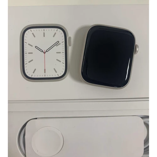 Apple Watch Series 7 45mm GPS Starlight Aluminum Case With Starlight Sport Band (MKN63) (Apple Watch)(SN6G2JCDJFM) Approved фото 3