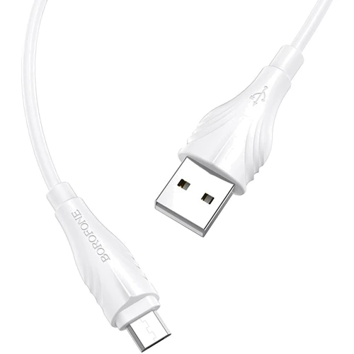 Кабель Borofone USB Cable to Micro USB Optimal 1m White (BX18): Тип USB-C - microUSB
