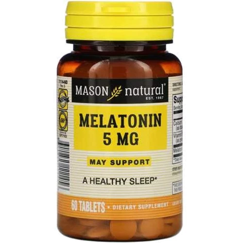 Mason Natural Melatonin 5 mg Мелатонин 60 таблеток