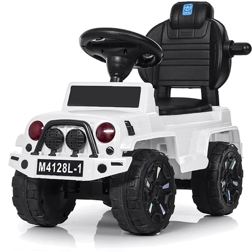 Машинка 2в1 каталка-толокар Bambi белый (M 4128L-1)