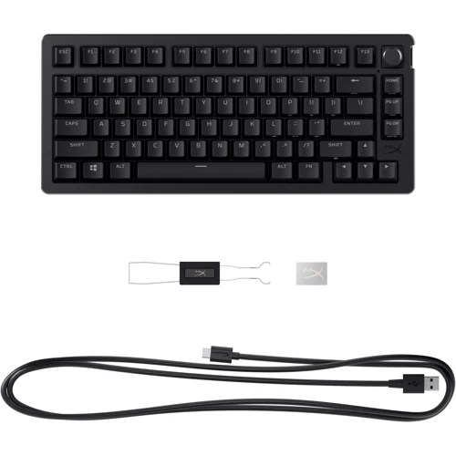 Клавиатура HyperX Alloy Rise 75 PBT HX Red USB Black (7G7A4AA): Подключение проводное